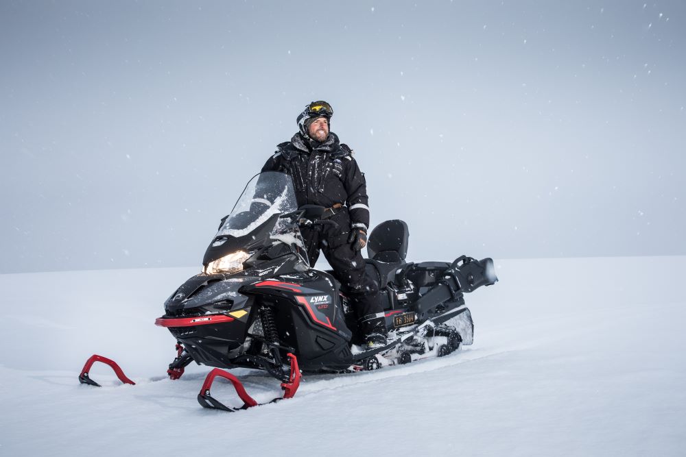 Person on Snowmobile