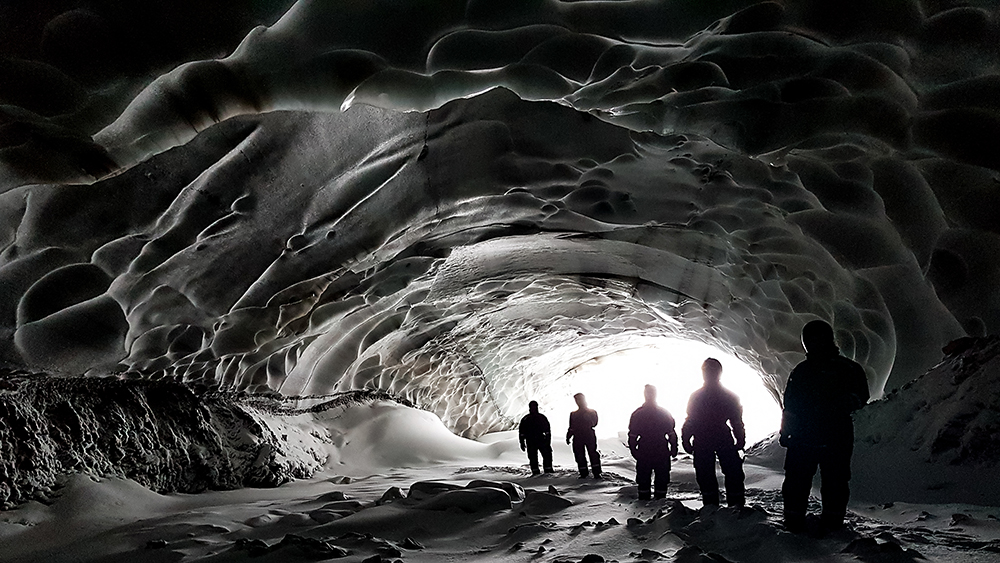 Icecave at the east coast of Svalbard