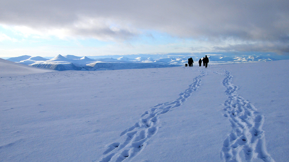 Snow hiking