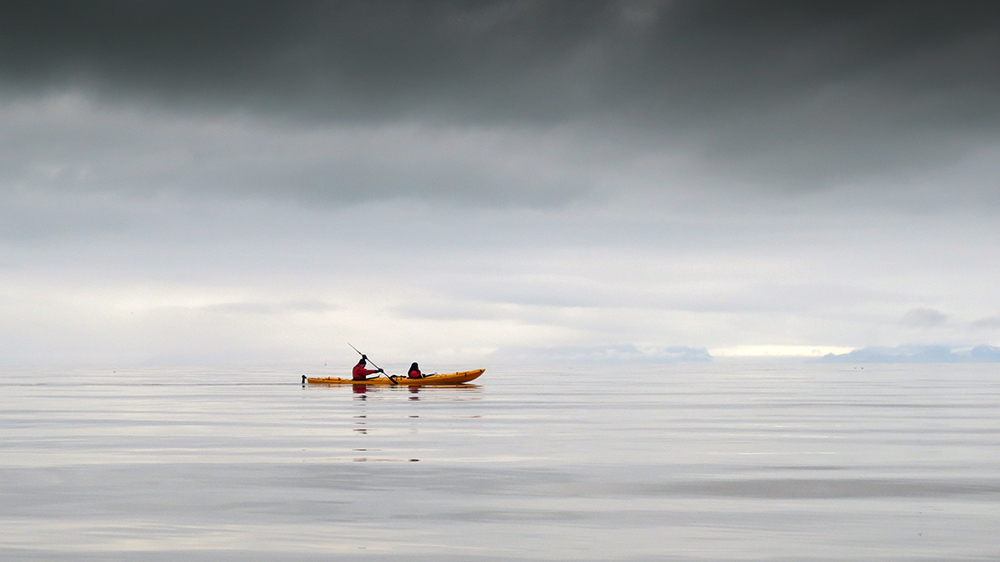 Kayaktour in Adventfjorden