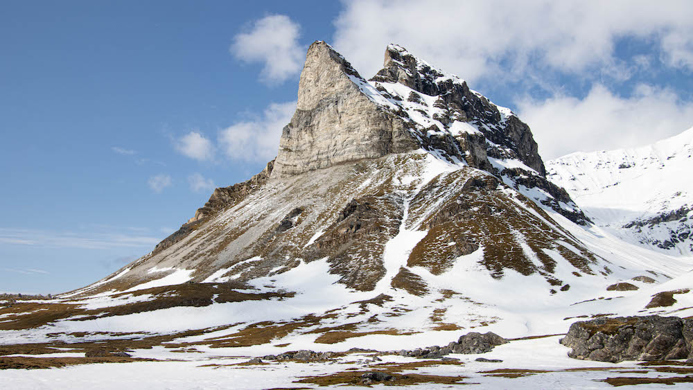 A mountain during a ship expedition