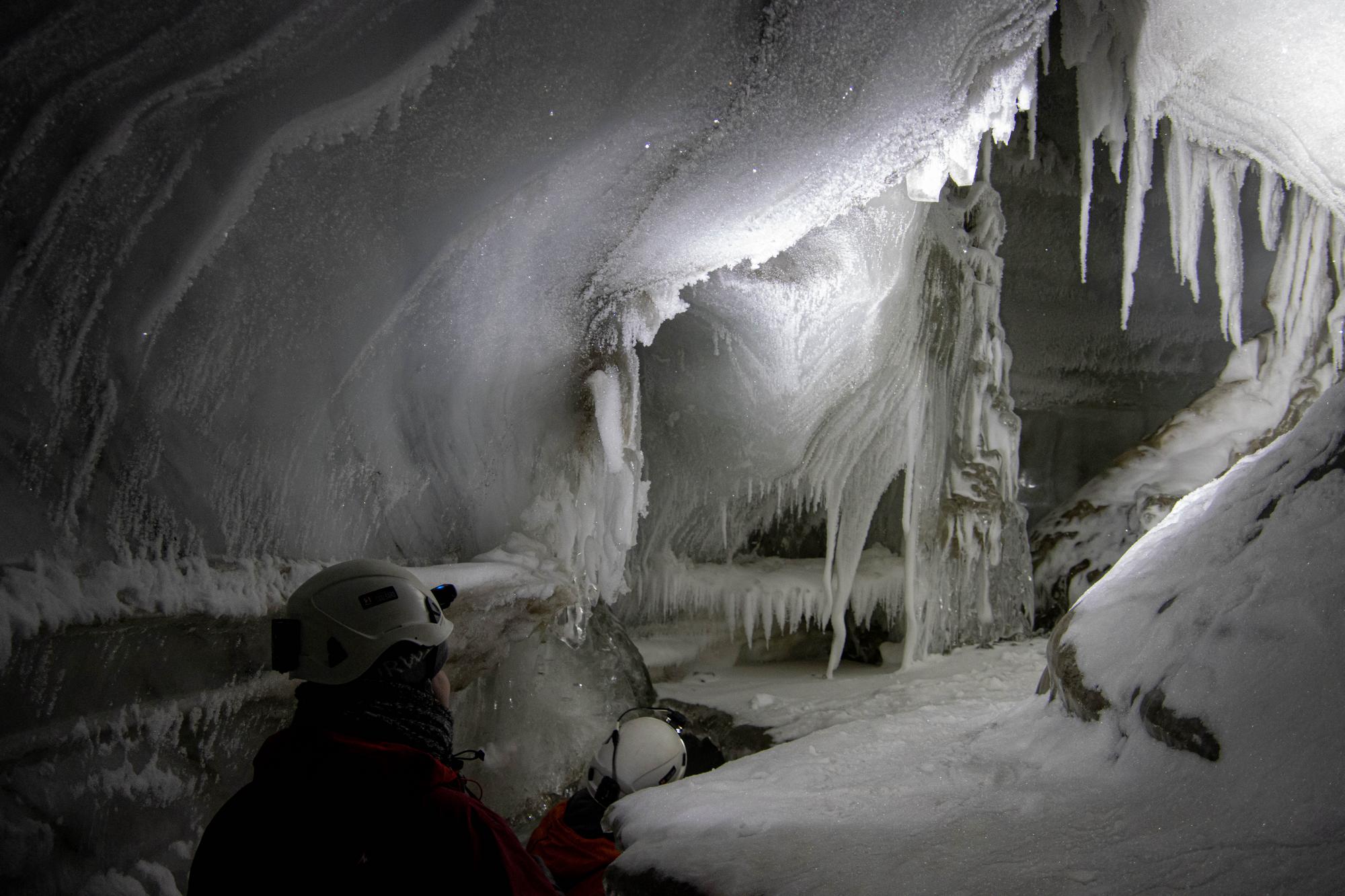 Snow cave in the Arctic