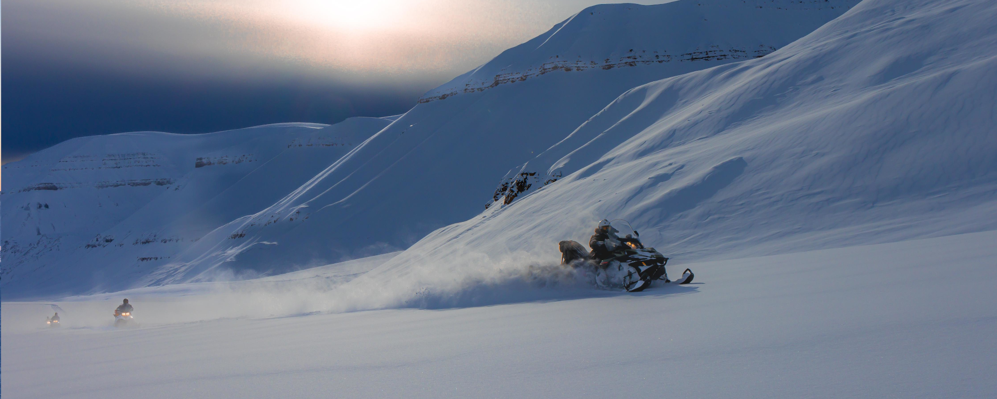 Snowmobiling on Svalbard