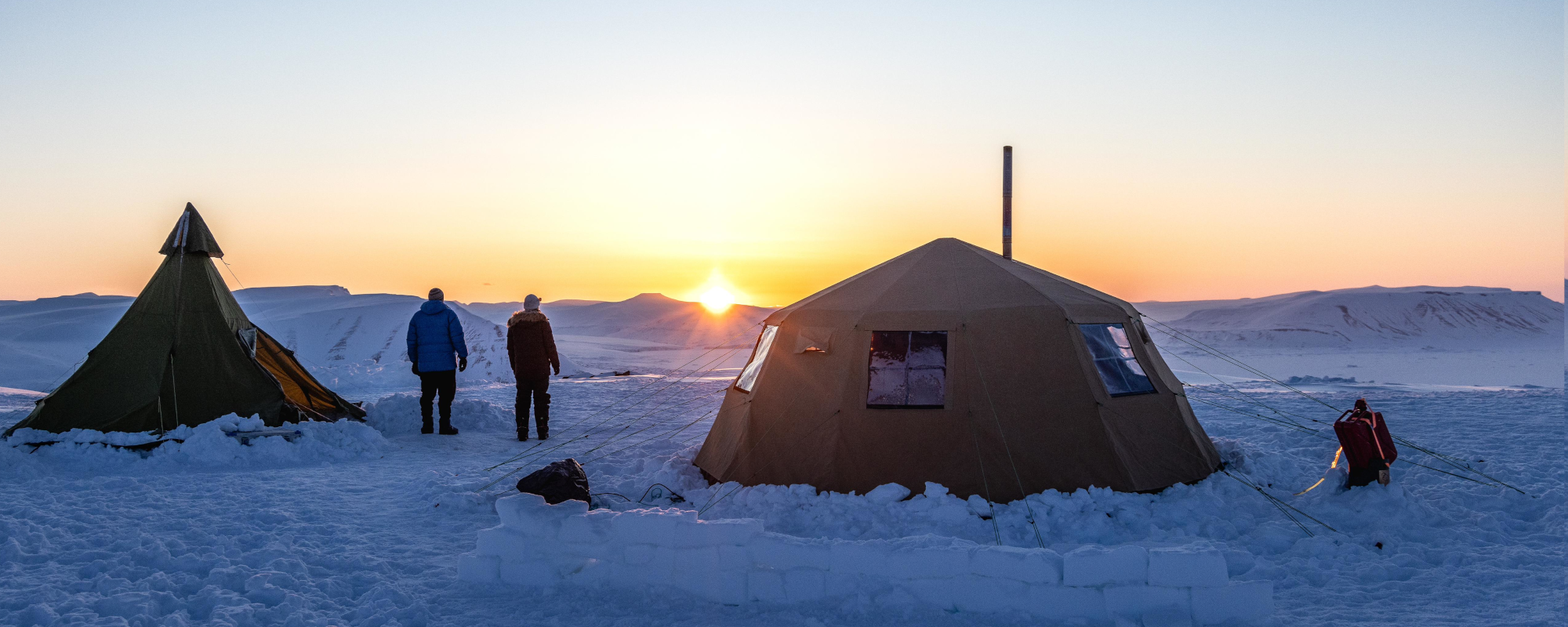Tent camp on Svalbard