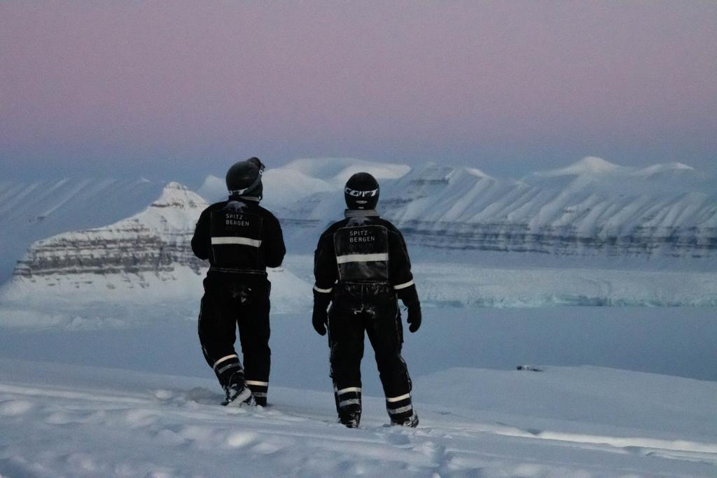 Frozen fjord in the Arctic